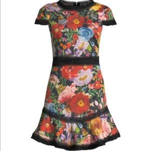 Alice+Olivia FIT Flare Dress in blooming garden #6